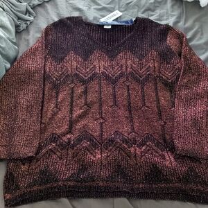 Vintage copper sparkle sweater